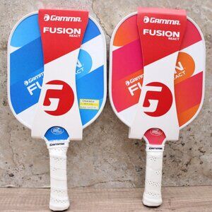 GAMMA Sports Fusion React Pickleball Paddle Blue & Pink Bundle Of 2 Brand New